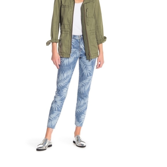 Current/Elliott The Stiletto Leaf Print Jeans Size 29 - Picture 1 of 6